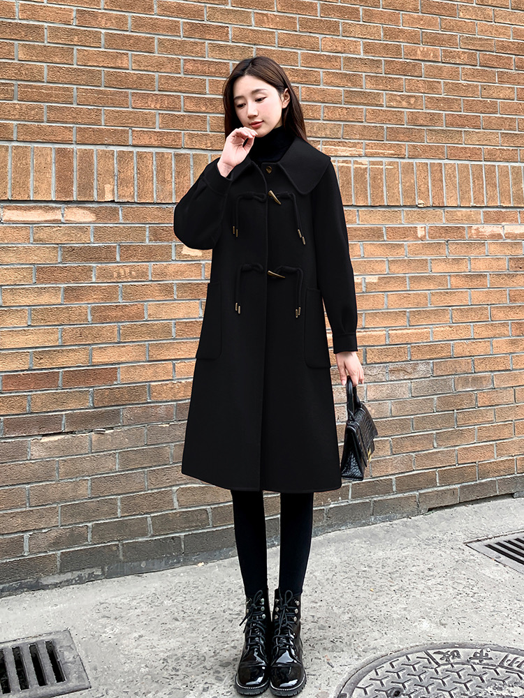 Wedding long woolen coat woolen overcoat for women