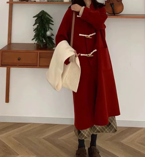 Woolen woolen coat Korean style overcoat for women