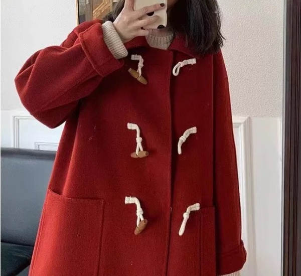 Woolen woolen coat Korean style overcoat for women