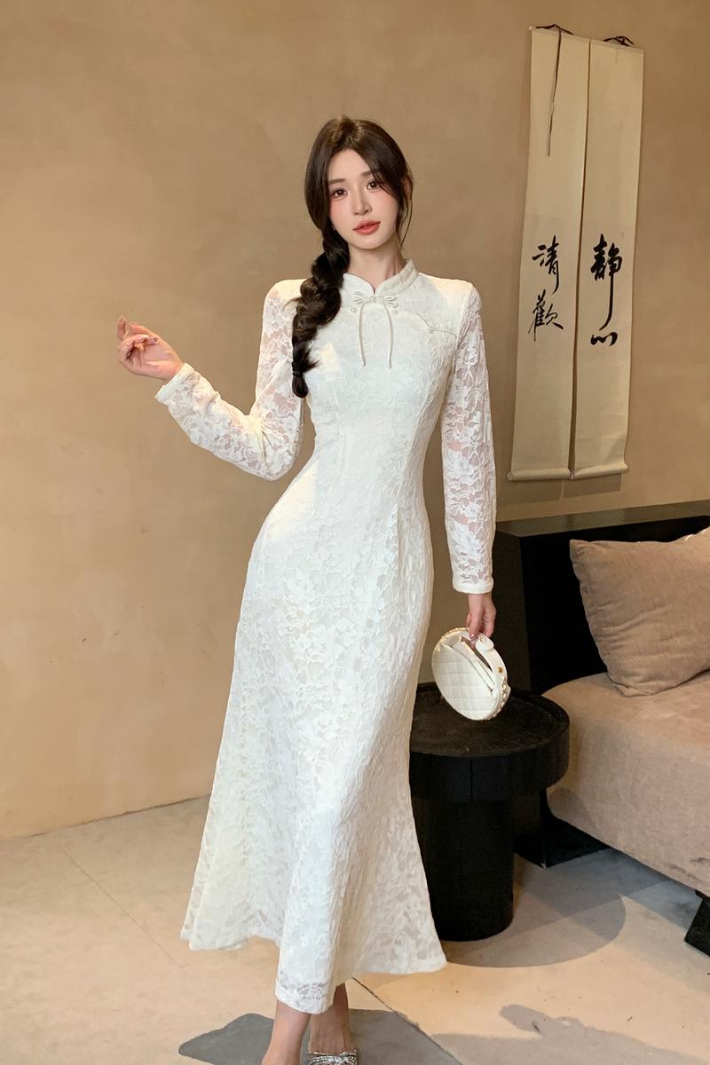 Slim temperament cheongsam Chinese style dress