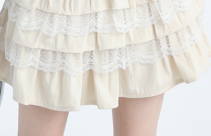 Short cake lace short skirt A-line autumn and winter skirt