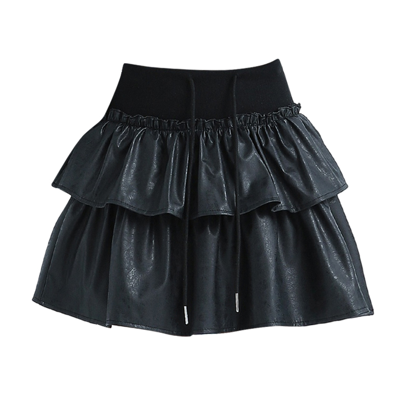 Spicegirl anti emptied skirt PU short skirt for women