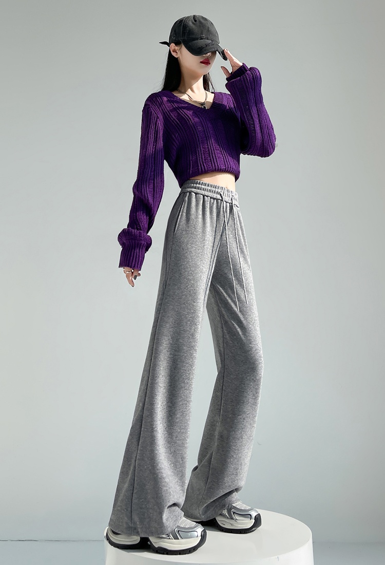 Speaker high waist sweatpants mopping autumn pants for women