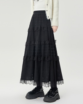 Lady autumn and winter long skirt A-line skirt for women