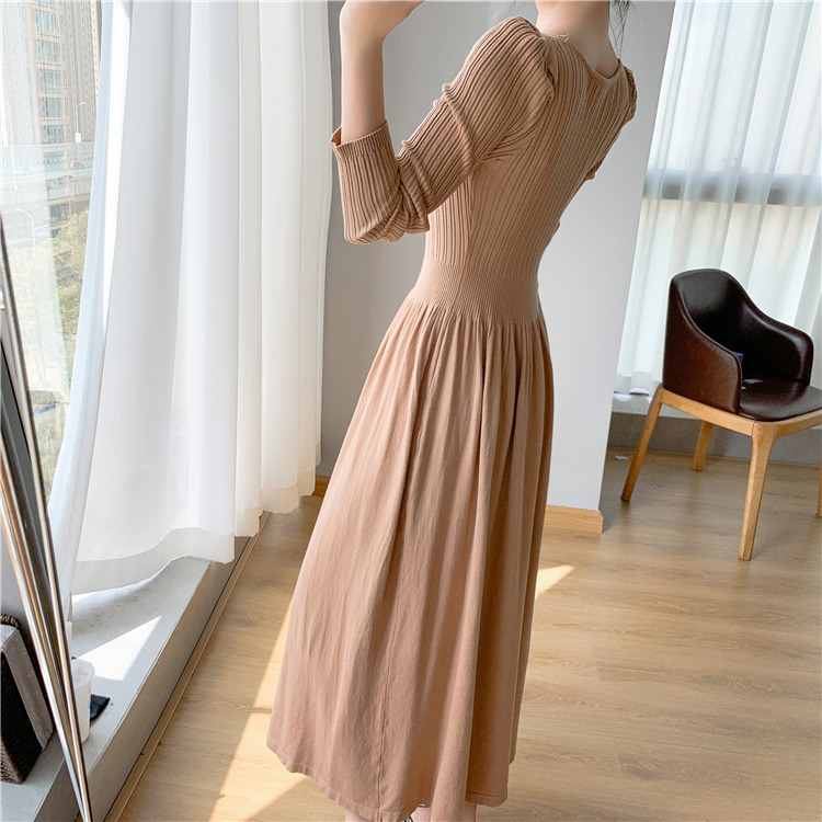 Inside the ride long dress V-neck sweater dress