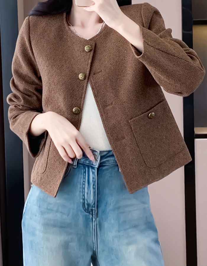 Weave colors chanelstyle retro ladies temperament coat