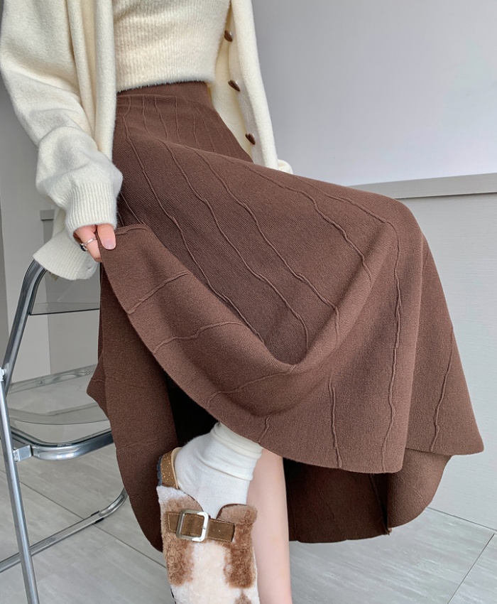 Korean style long skirt autumn and winter skirt