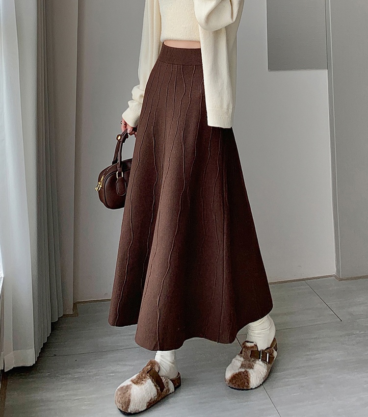 Korean style long skirt autumn and winter skirt