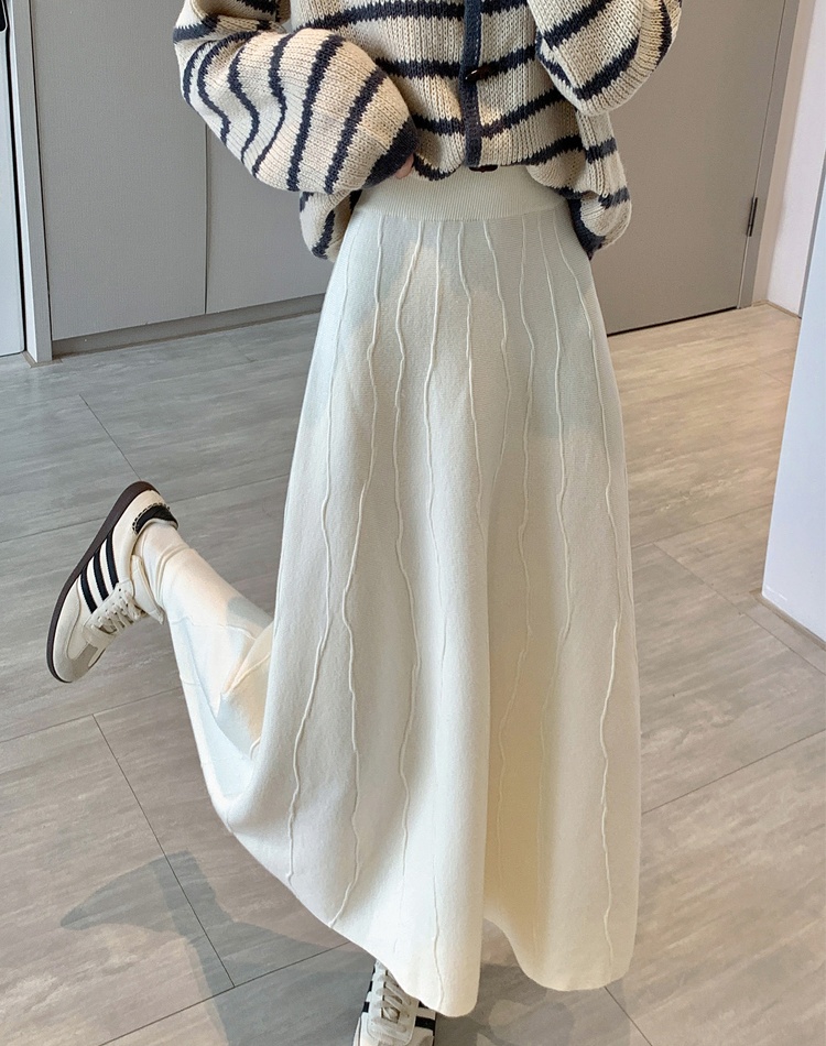 Korean style long skirt autumn and winter skirt