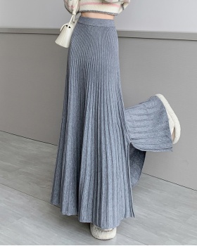 High waist pleated long skirt elegant skirt for women