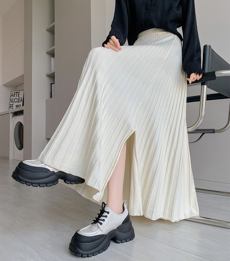 High waist pleated long skirt elegant skirt for women