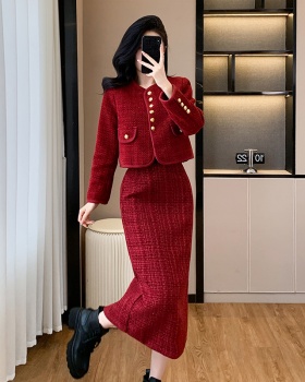 Long short skirt jacket 2pcs set