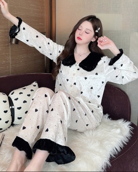 Autumn and winter homewear sweet pajamas a set for women