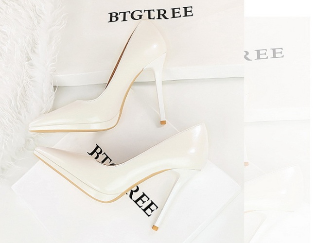 European style pointed high-heeled shoes low platform for women