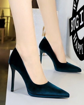 European style high-heeled platform broadcloth shoes