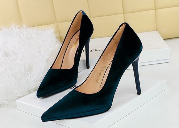 European style high-heeled platform broadcloth shoes