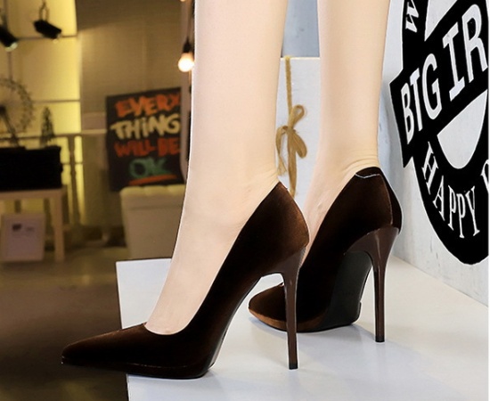 European style high-heeled platform broadcloth shoes