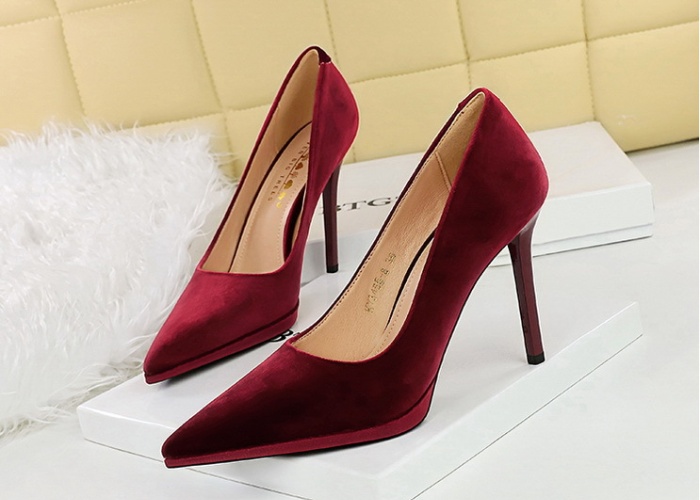 European style high-heeled platform broadcloth shoes