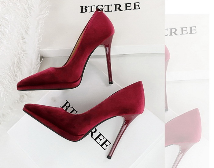 European style high-heeled platform broadcloth shoes