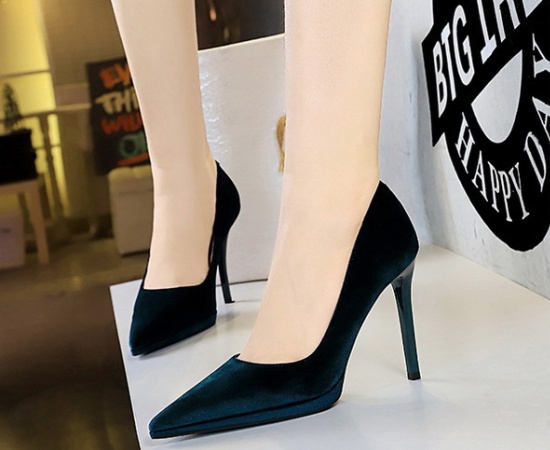 European style high-heeled platform broadcloth shoes