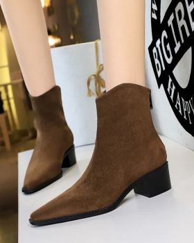 Thick simple women's boots all-match short boots