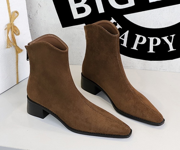 Thick simple women's boots all-match short boots