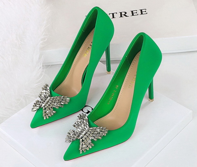 Low metal shoes banquet high-heeled shoes for women