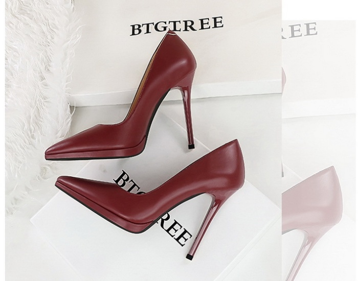 Pointed high-heeled high-heeled shoes fine-root retro shoes