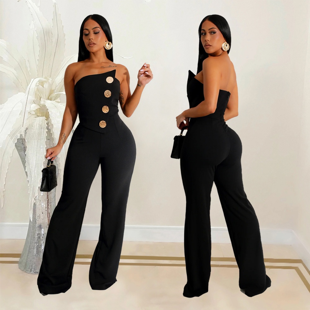 Fashion jumpsuit European style long pants for women