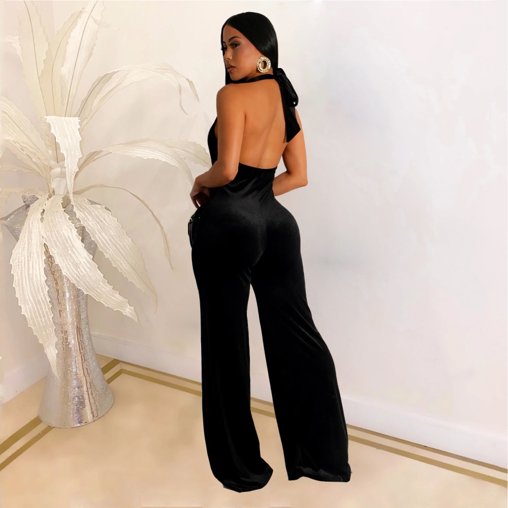 High waist sexy V-neck fashion jumpsuit for women