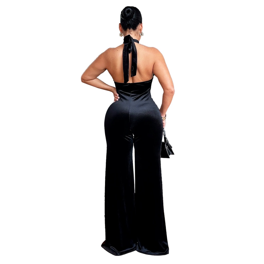 High waist sexy V-neck fashion jumpsuit for women