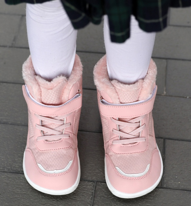 High-heeled child snow boots winter thick shoes