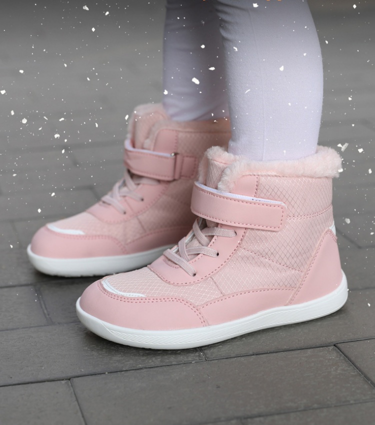 High-heeled child snow boots winter thick shoes