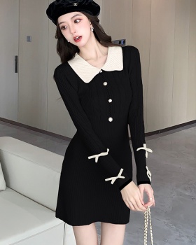 Slim autumn and winter dress Korean style knitted T-back