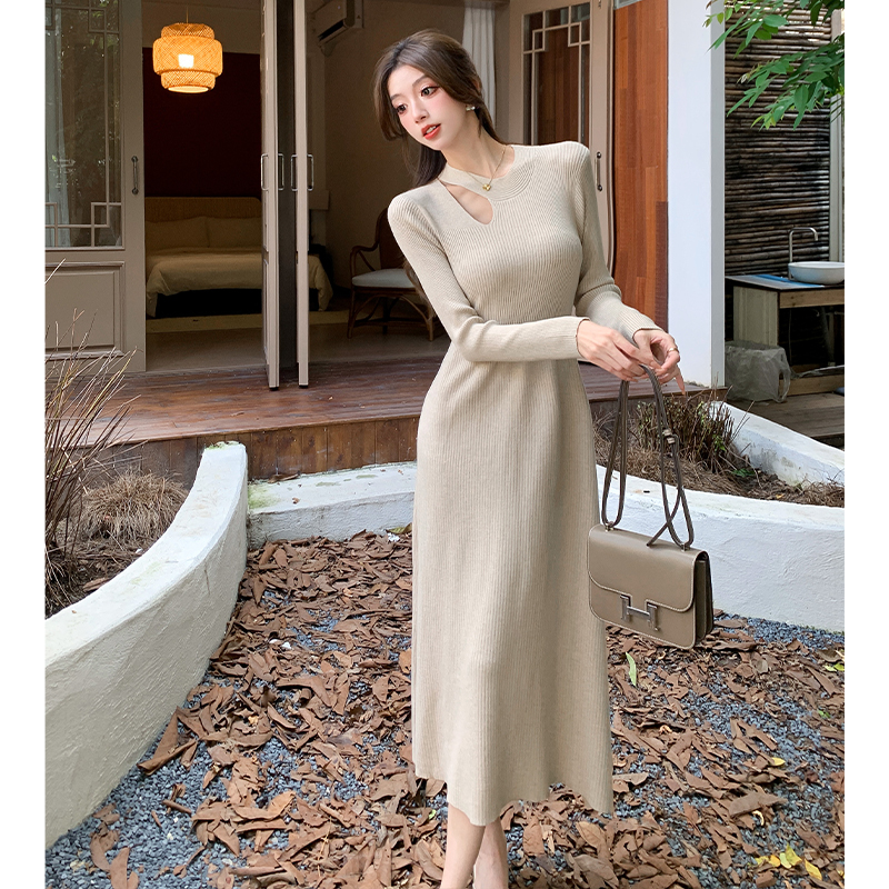 Knitted dress long dress for women