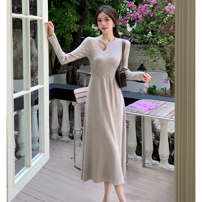 Knitted dress long dress for women