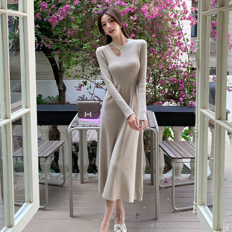 Knitted dress long dress for women