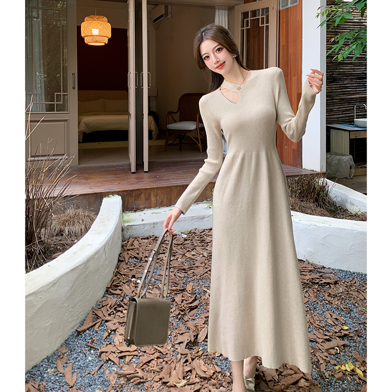 Knitted dress long dress for women