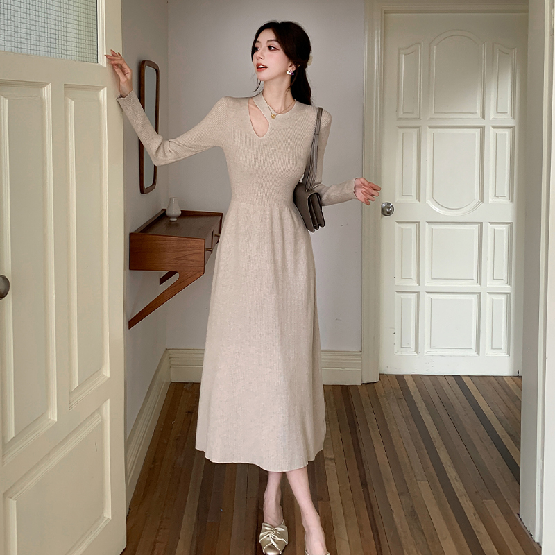 Knitted dress long dress for women