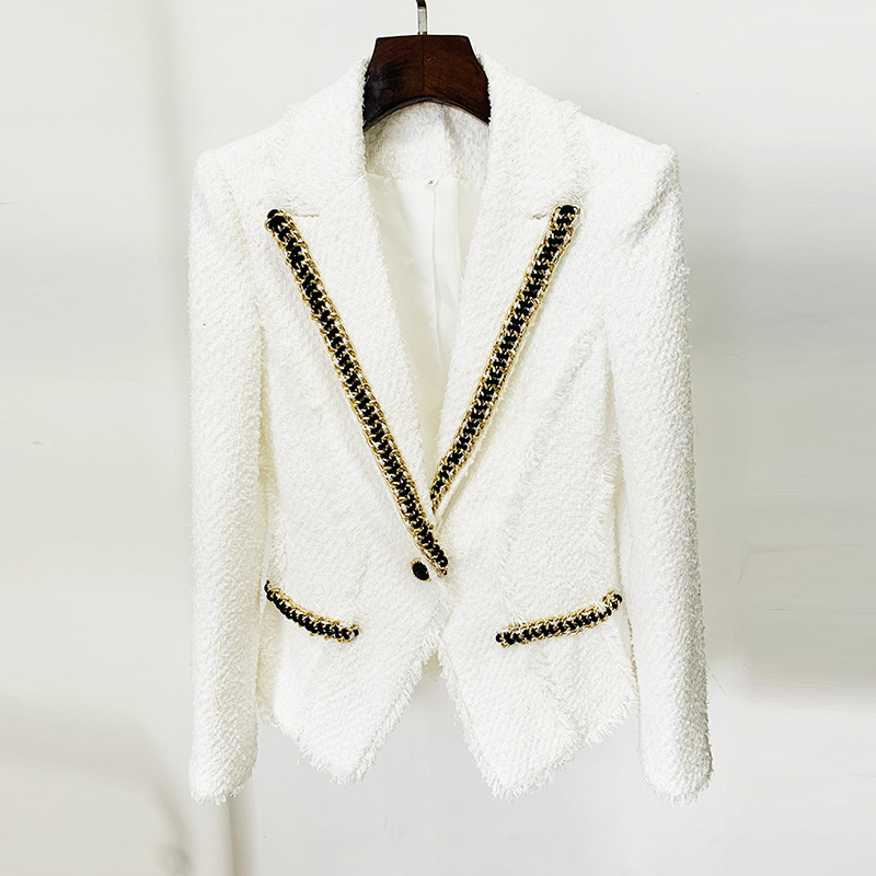 Beading fashion jacket autumn and winter tassels coat