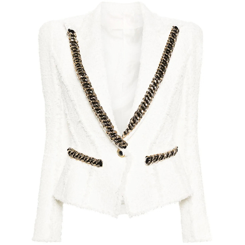 Beading fashion jacket autumn and winter tassels coat