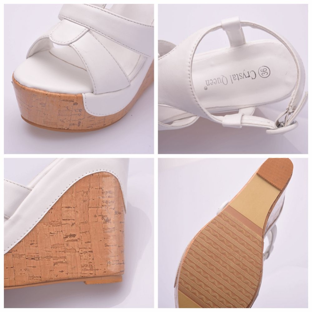 Thick crust platform slipsole sandals for women