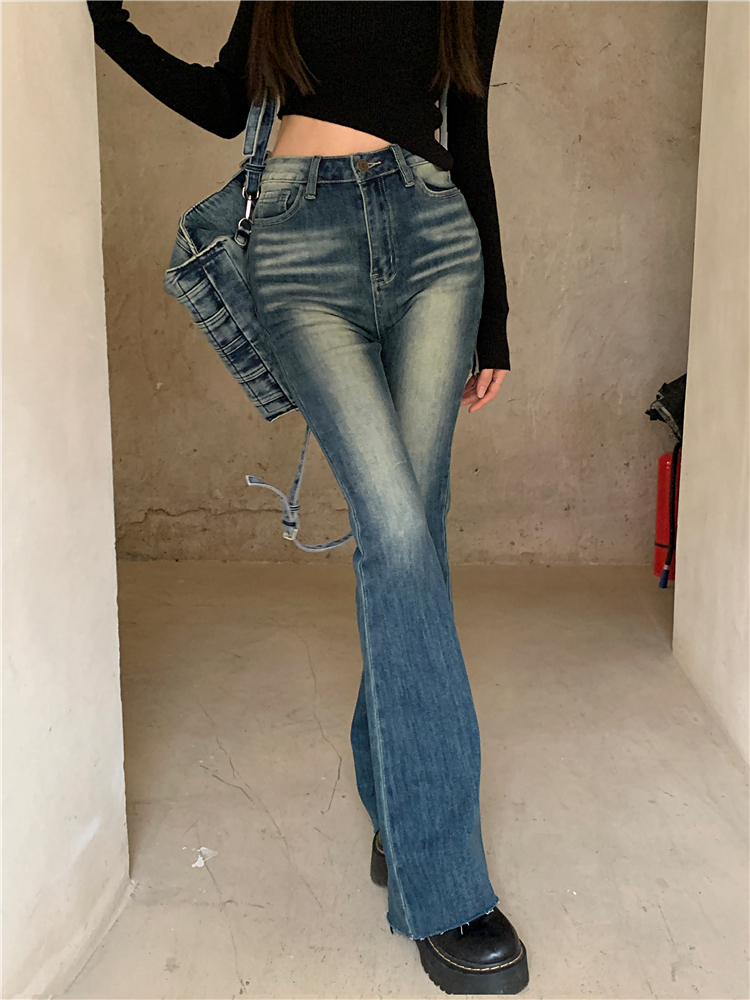 Retro autumn pants spicegirl slim jeans for women