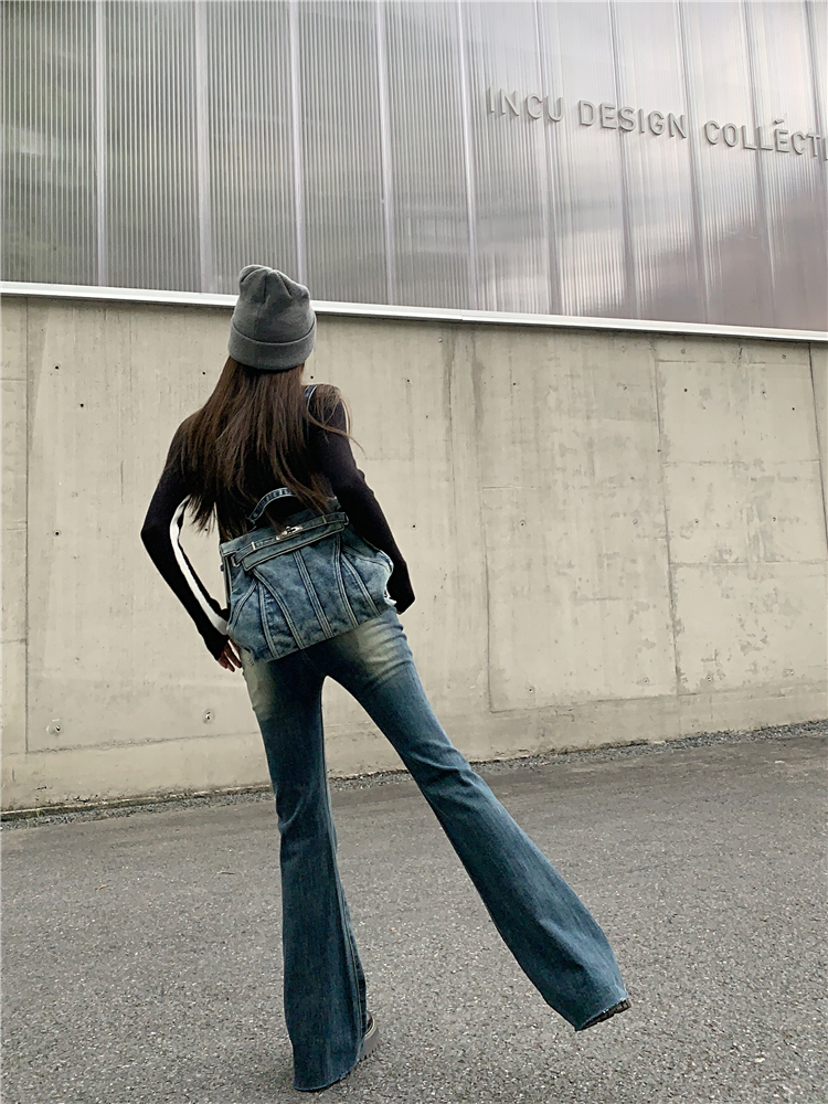 Retro autumn pants spicegirl slim jeans for women