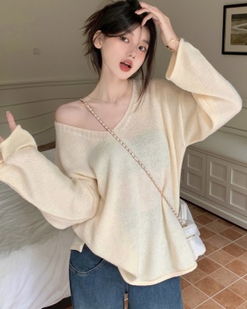 Autumn loose knitted tops Korean style slim smock