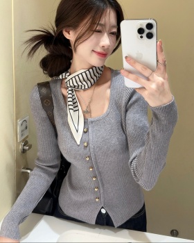 Irregular bottoming shirt square collar scarves for women