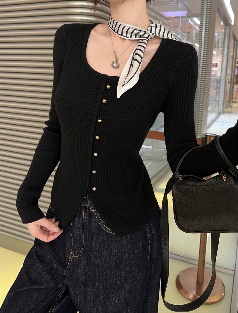 Irregular bottoming shirt square collar scarves for women