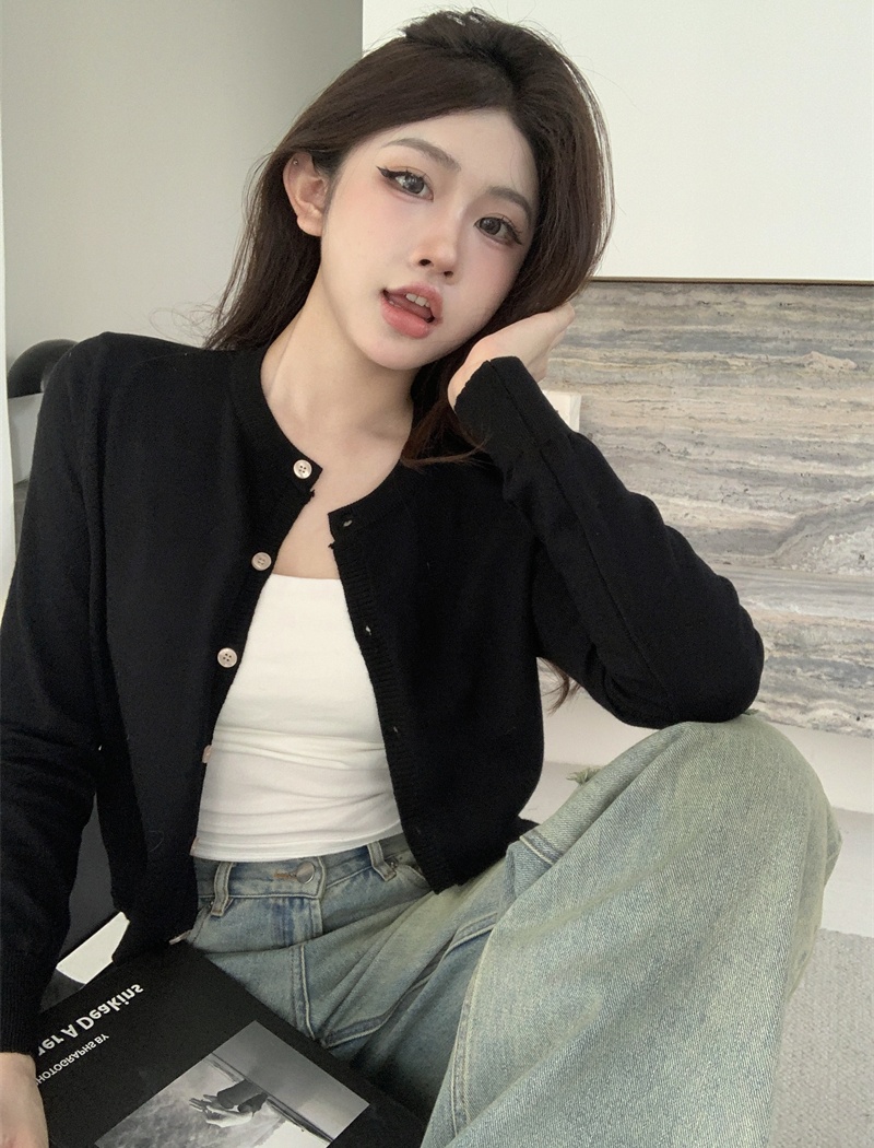 Casual knitted cardigan thin coat