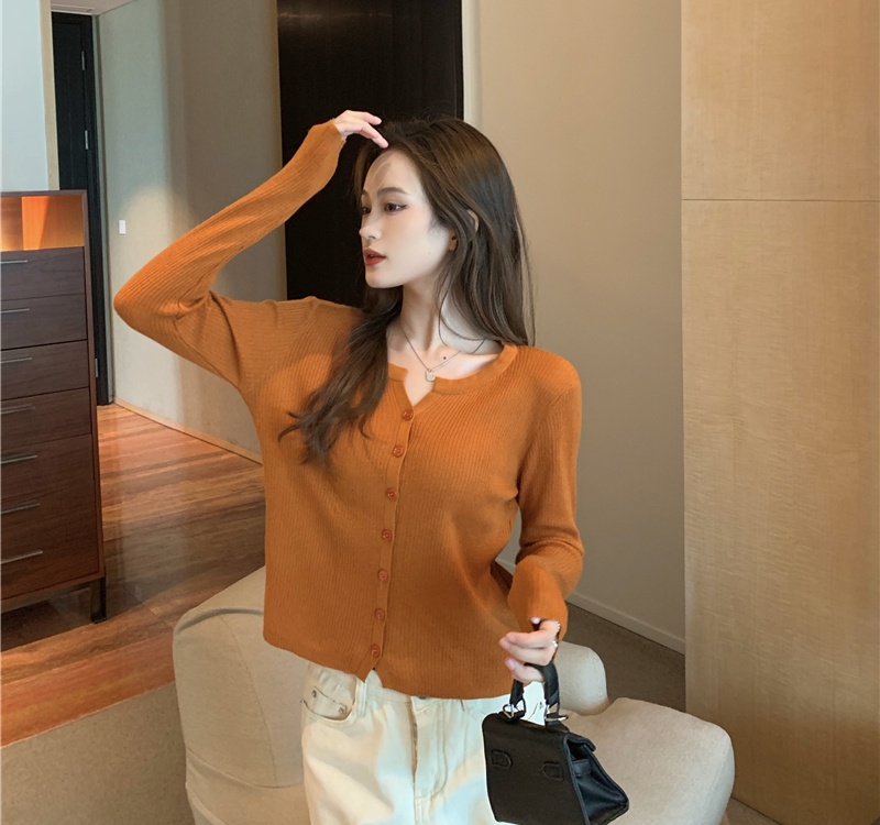 Pure loose thin sweater sunscreen autumn cardigan