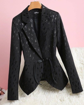 Black retro slim coat all-match small fellow business suit